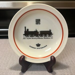 Vintage Royal Copenhagen Danske Statsbaner 1847-1972 Train Dish